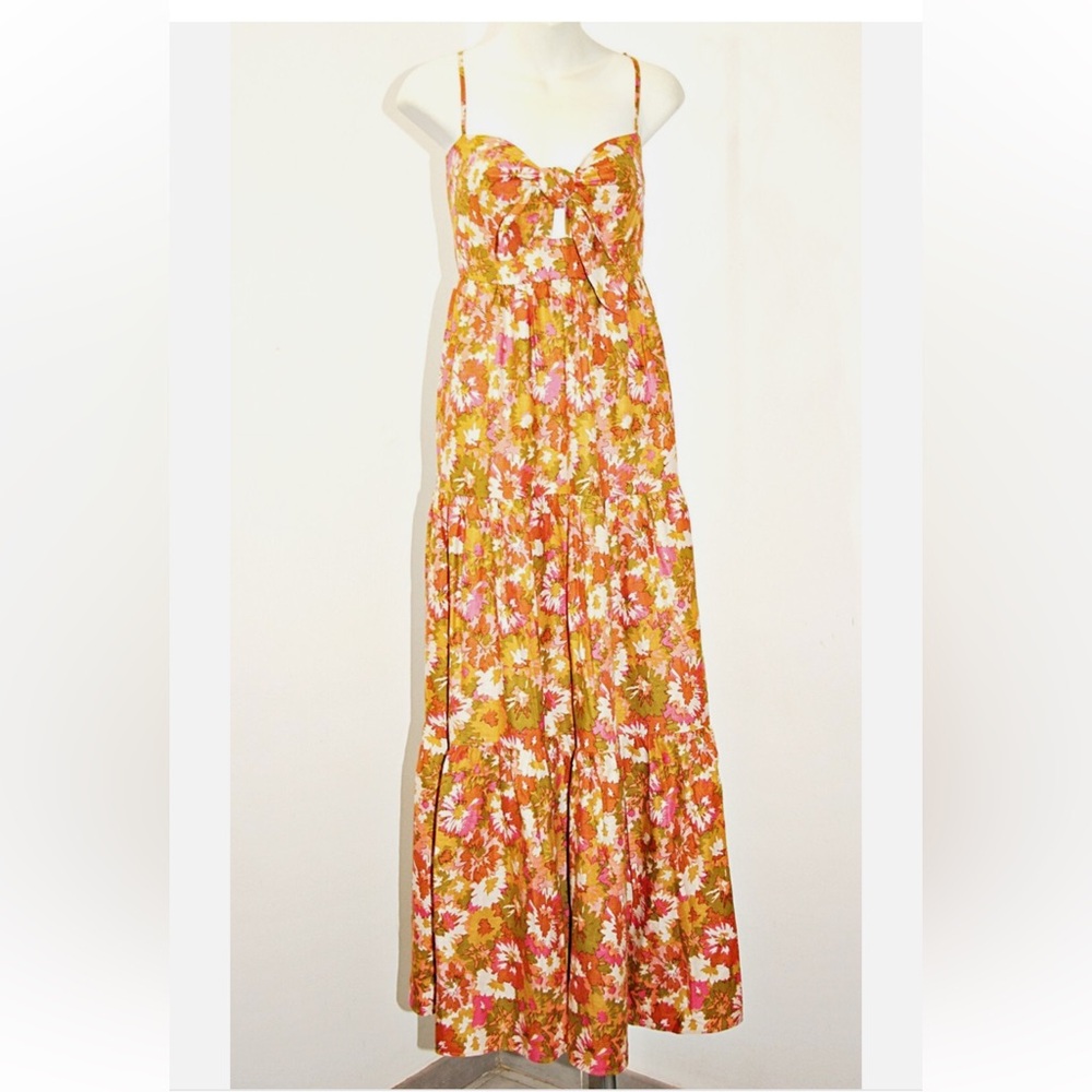 New House of Harlow Tiered Floral Maxi Dress. Size L - Picture 6 of 7
